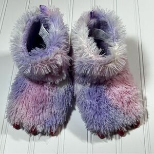 Wonder Nation Little Girls Size 7-8 Monster Claws Boots Slippers NWT